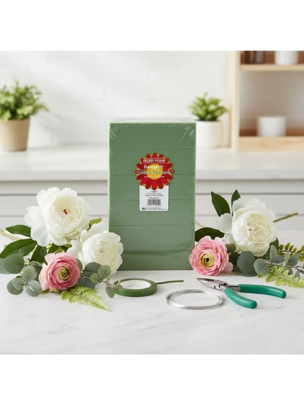 Dry Floral Foam Bricks 6 Pack Green Foam For Artificial Flowers Silk Dried Flora - Picture 3 of 5